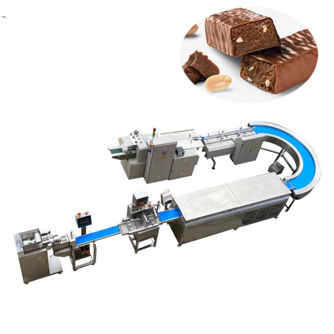 P307 Chocolate Coated Fruit Energy Protein Bar Making Machine 0