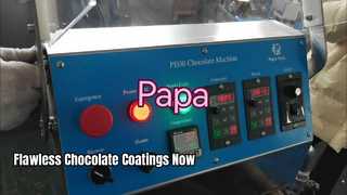 Papa small chocolate enrober machine with 10 meter cooling tunnel