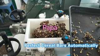 Papa Small P320 Cereal Energy dates Bar Forming Machine with bar separating system