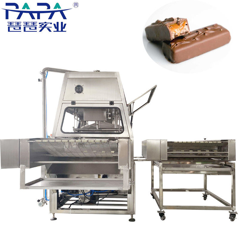 Full Automatic Chocolate Enrobing / Coating Machine With Cooling Tunnel