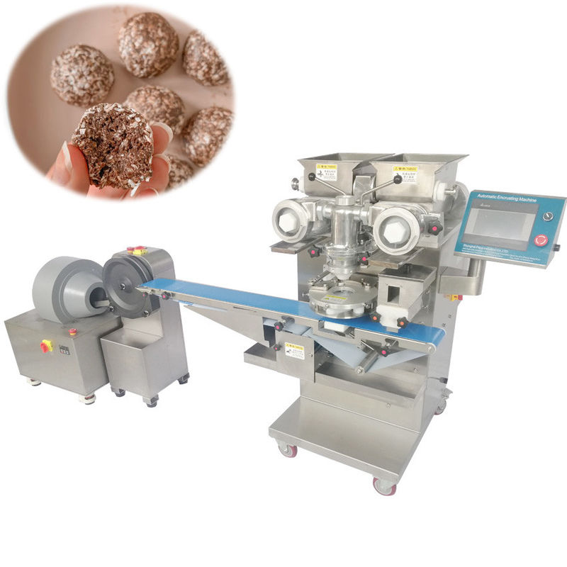 Automatic coconut protein ball rolling machine/coconut flake coating machine/protein date ball making machine
