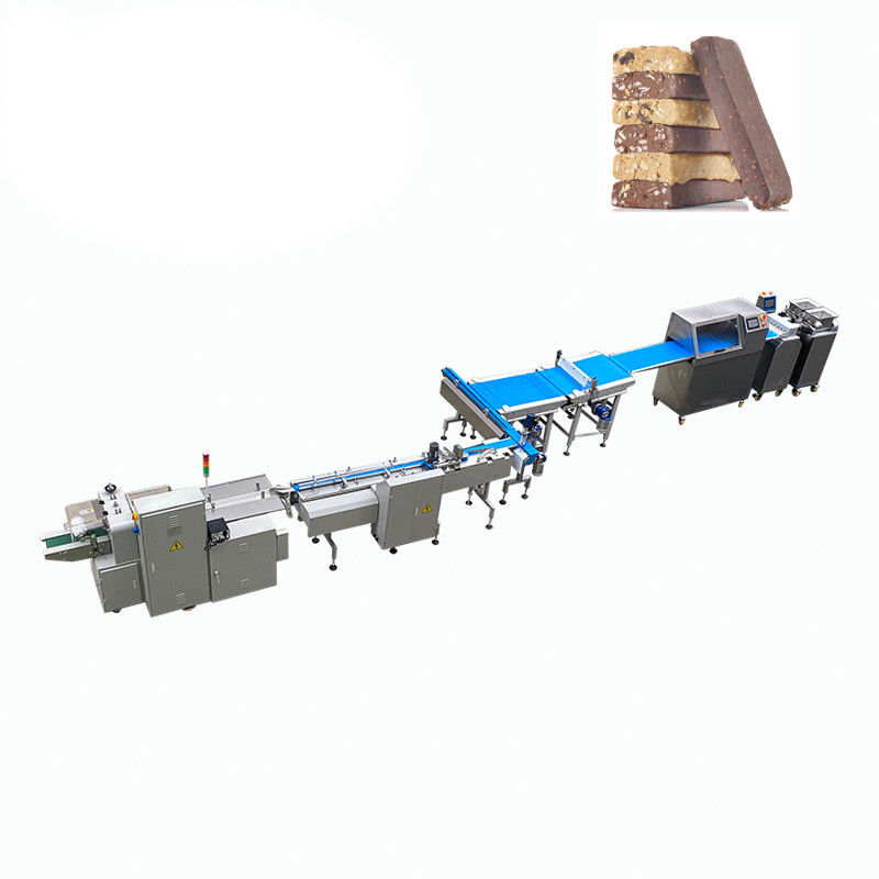 High speed Chocolate coated fruit bar making machine with packing machine