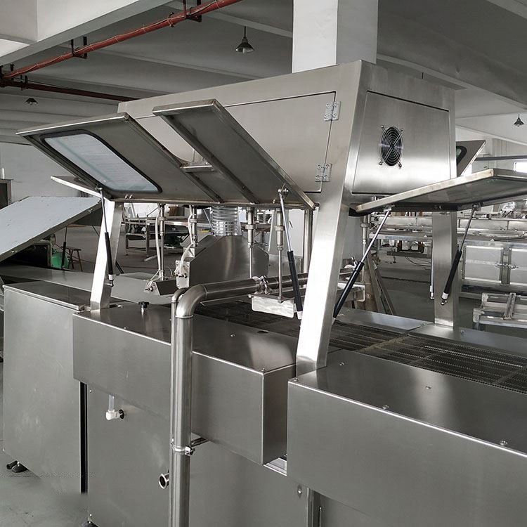 Industrial 400mm Belt Width Chocolate Enrobing Machine For Wafers / Wafer Rolls